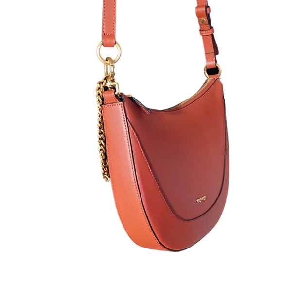 ORYANY Greta Logo Shoulder Bag in Orange - Picture 12 of 12